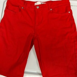 Joe shorts red size 8. 99% cotton 1% spandex, never worn